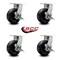 Service Caster 8 Inch Extra Heavy Duty Phenolic Wheel Swivel Caster Set with Brakes SCC, 4PK SCC-KP92S830-PHR-SLB-4 - alternate 4